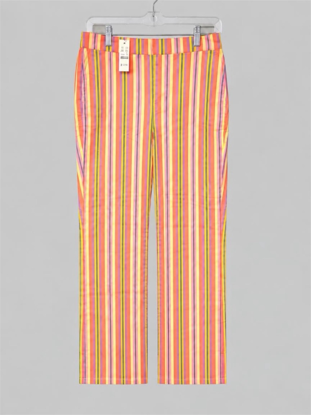 NWT J. Crew Striped Cotton Chinos in Pink and Yellow - 26